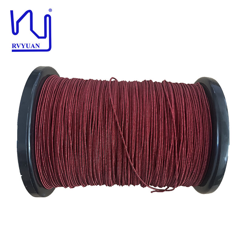 0.10x200 Red Polyester Yarn Silk Covered Litz Wire