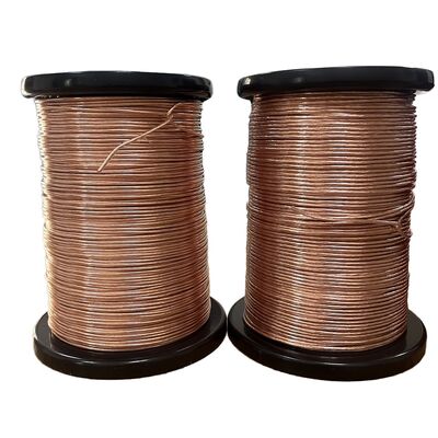 Okrągła klasa 130C Emaliowana miedź Mylar PET Film Tapeed Litz Drut 0,10 mm * 127 nici